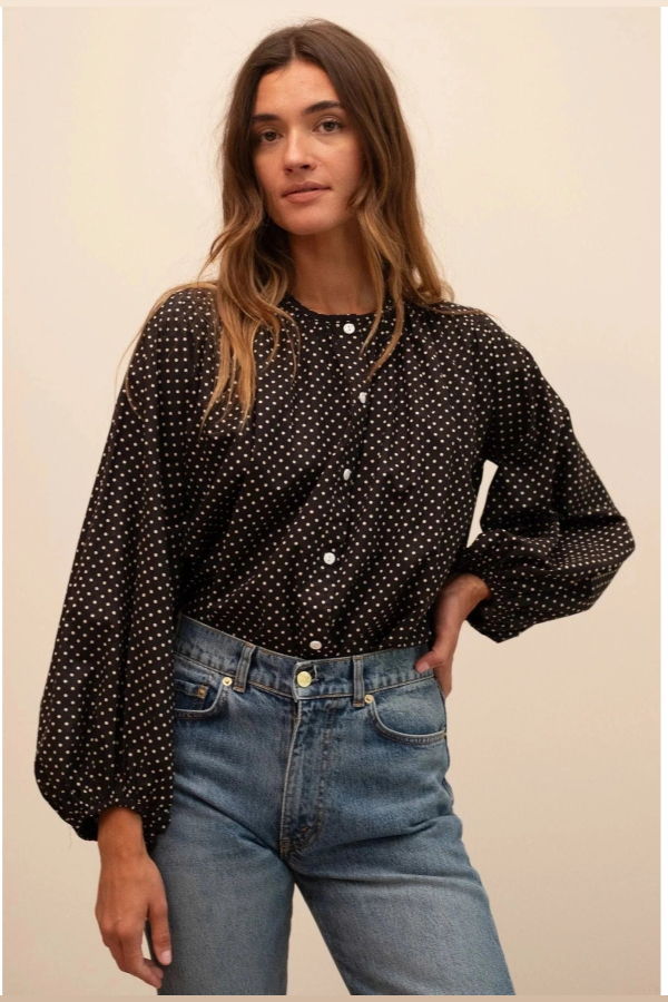 Mille Cecily Top - Blue Floral