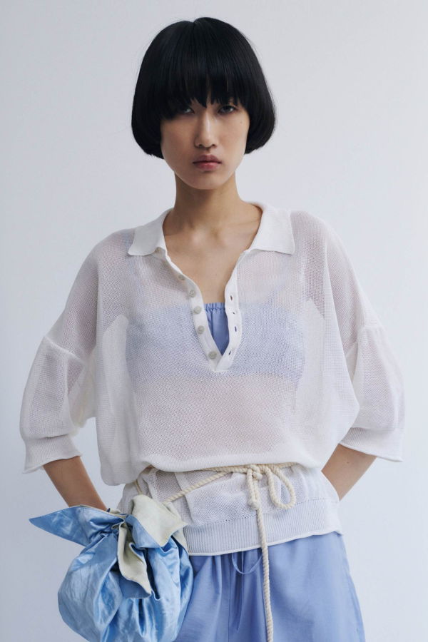 Rus Jushi Polo Top - White