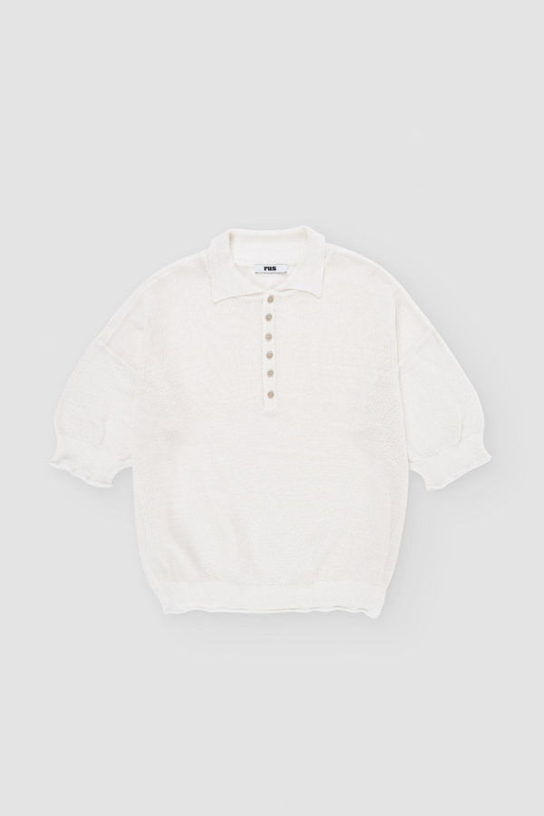 Rus Jushi Polo Top - White