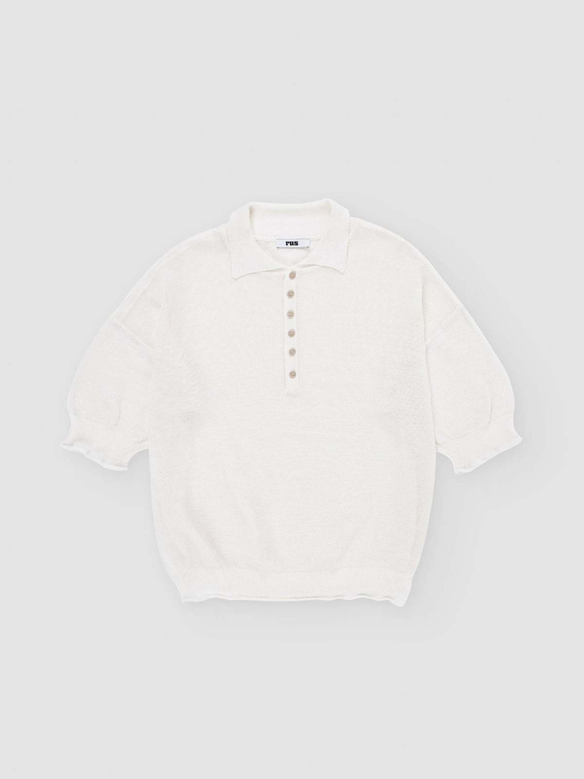 Rus Jushi Polo Top - White - Image 2 of 6