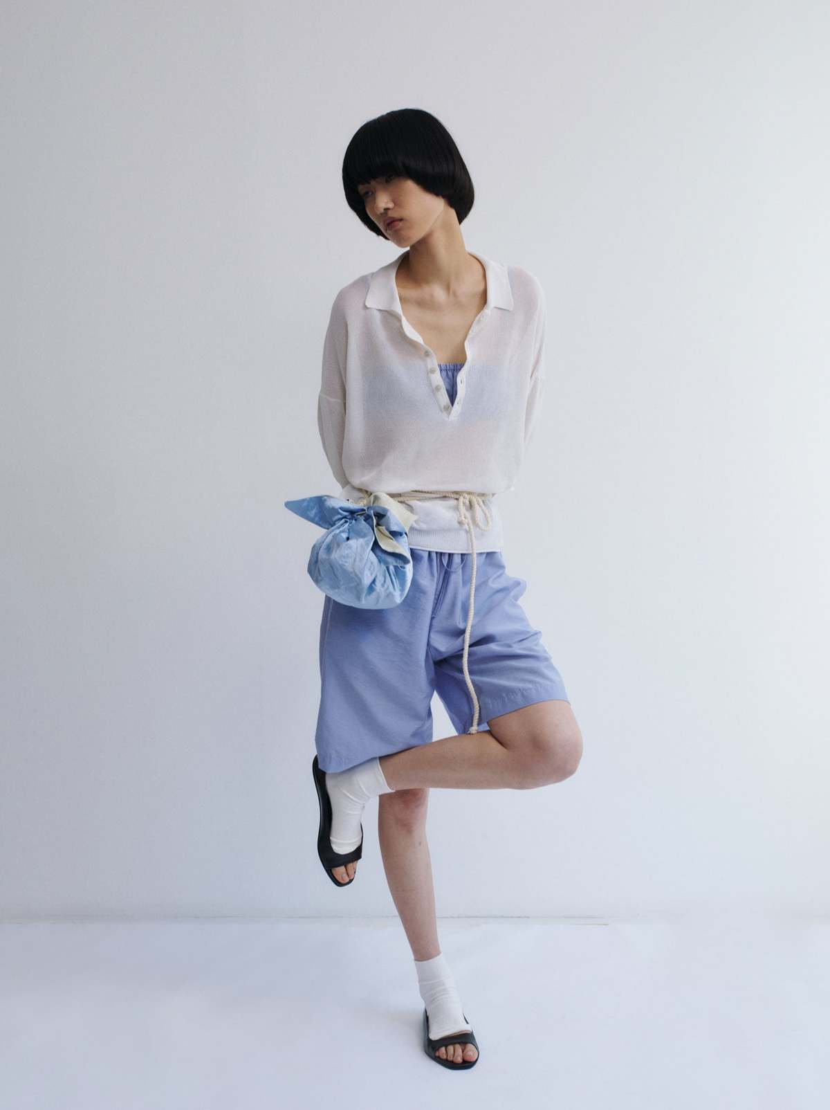 Rus Jushi Polo Top - White - Image 5 of 6