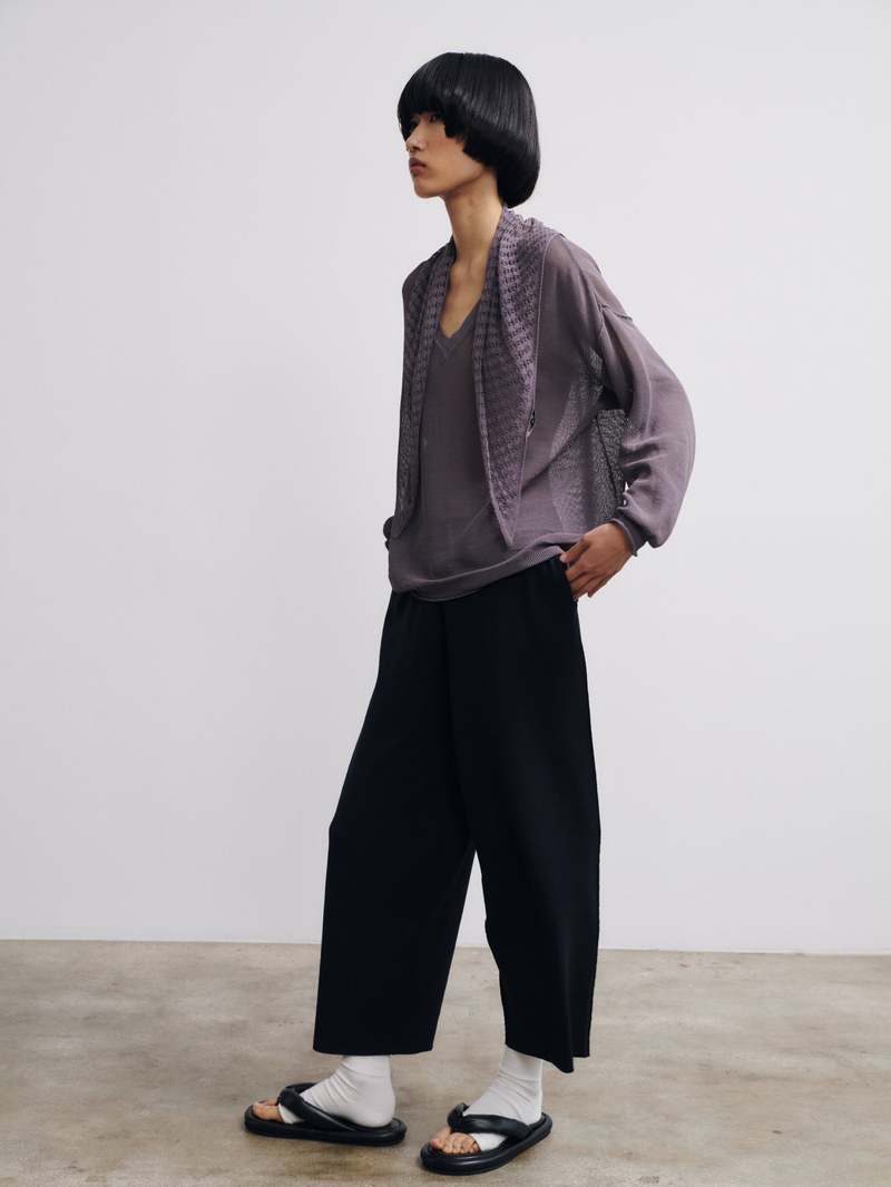 Rus Matsu V-Neck Sweater - Marengo