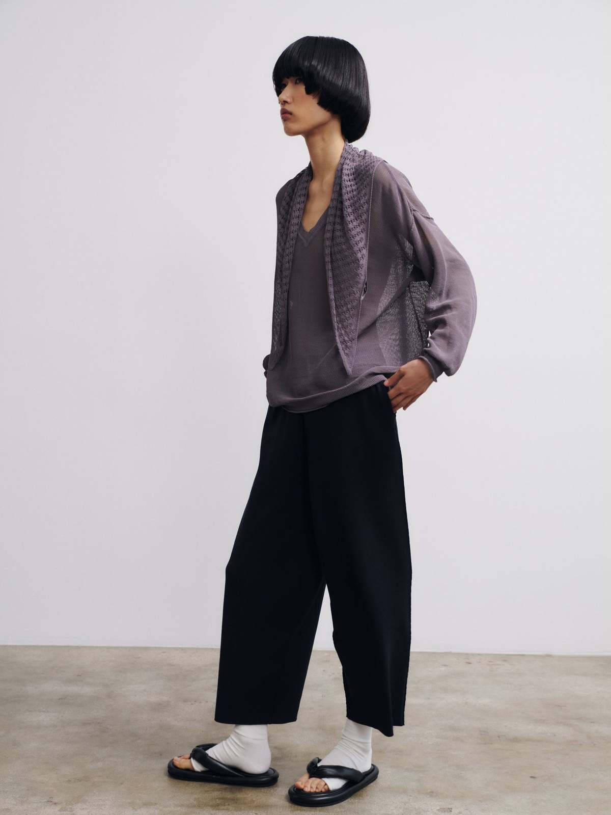 Rus Matsu V-Neck Sweater - Marengo - Image 3 of 8