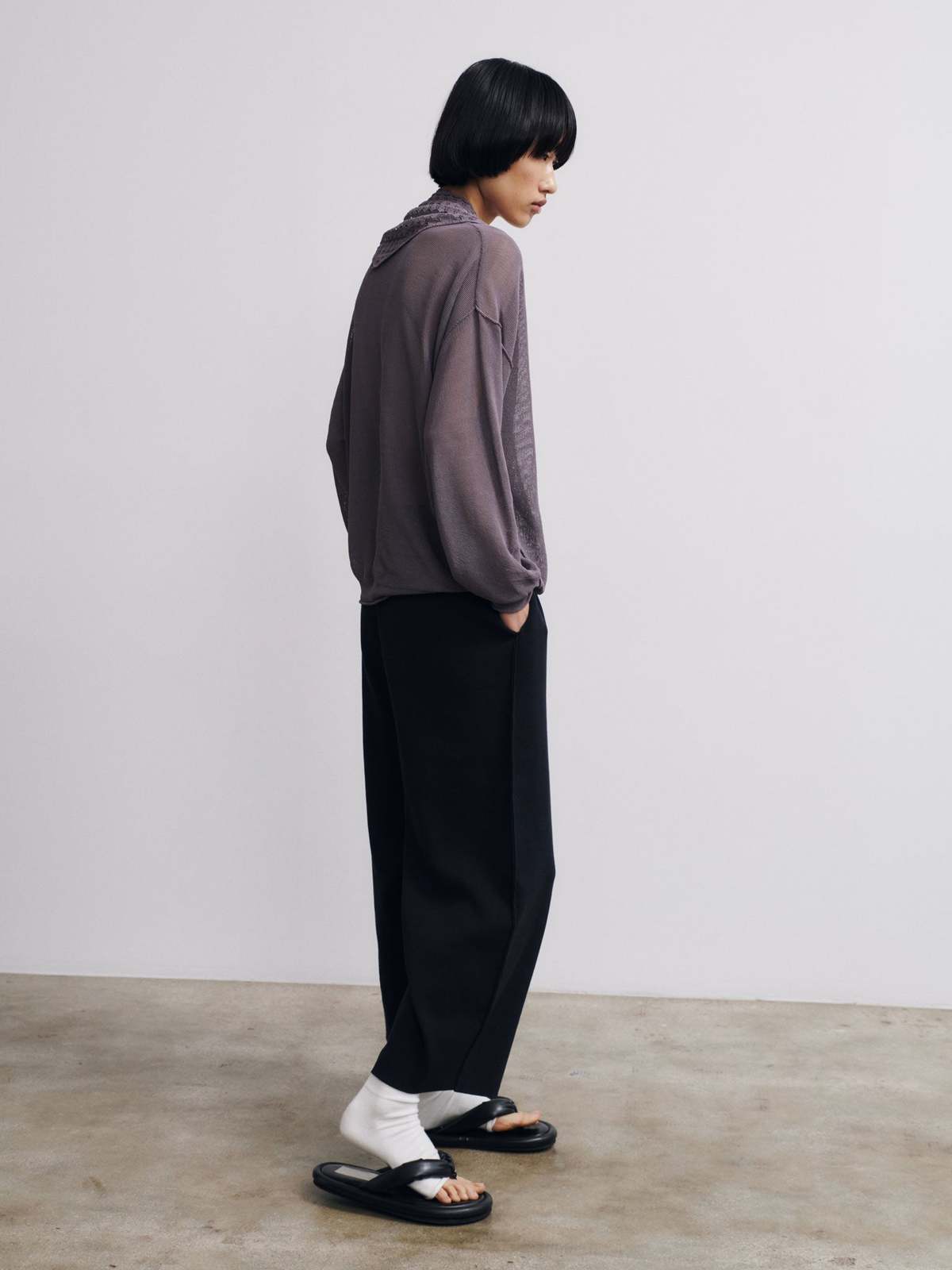 Rus Matsu V-Neck Sweater - Marengo - Image 5 of 8