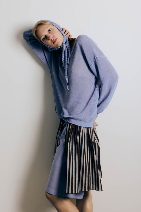 Rus Matsu Sweater - Salvia Blue