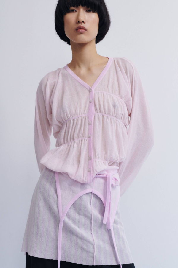 Rus Oboro Cardigan - Pale Pink