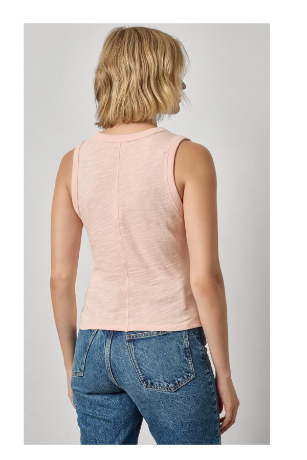 Lilla P. Vintage Side Pleat Tank - Pink
