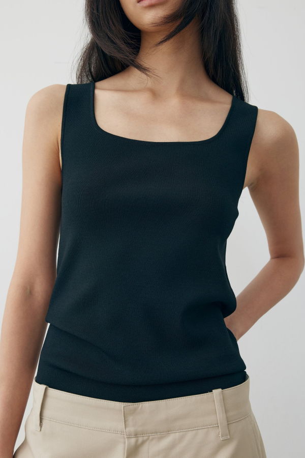 R2W Ardel Square Tank - Black