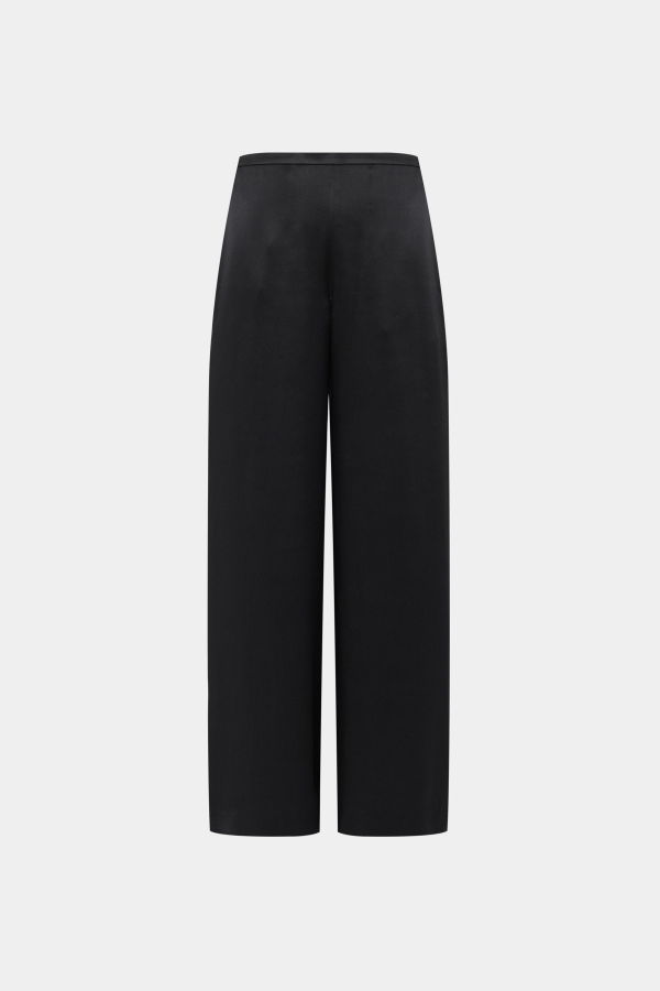 R2W Cielo Piped Silk Pants - Black