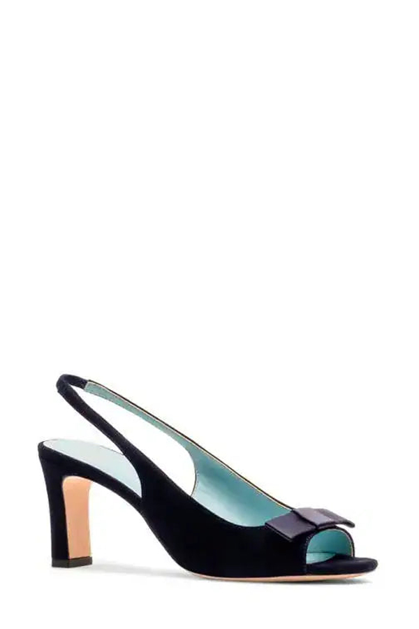 Frances Valentine Reese Slingback Heels - Navy