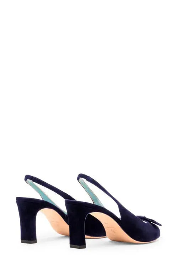 Frances Valentine Reese Slingback Heels - Navy