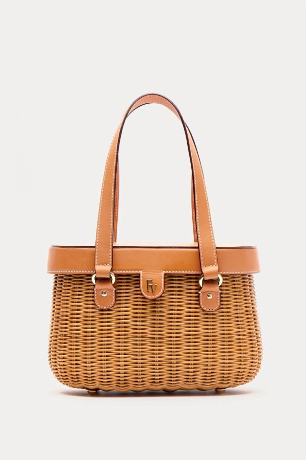 Frances Valentine Willow Wicker Basket - Toast