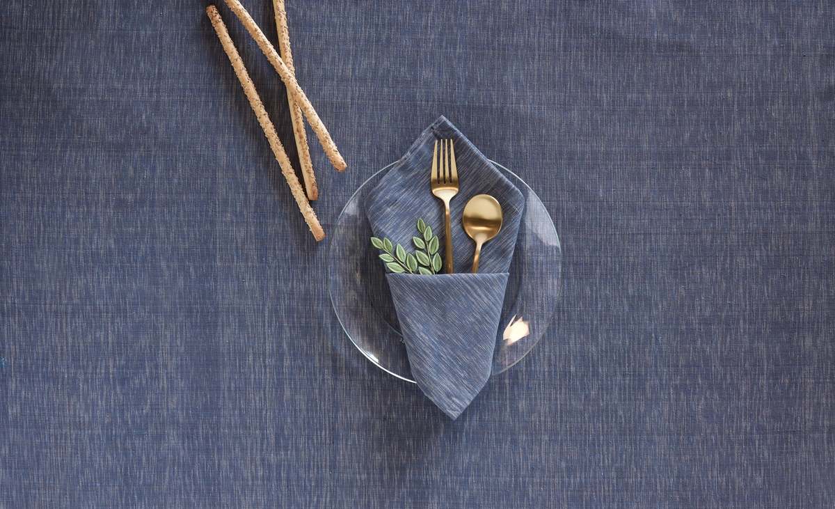 Sustainable Threads Timeless Ikat Tablecloth - Image 6 of 13