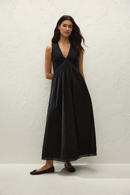 Faithfull The Brand Esenia Knit Dress - Apricot Brown Stripe | Garmentory