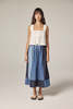 amente Contrast Midi Skirt - Denim Multi - Thumbnail 2
