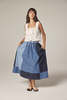 amente Contrast Midi Skirt - Denim Multi - Thumbnail 6