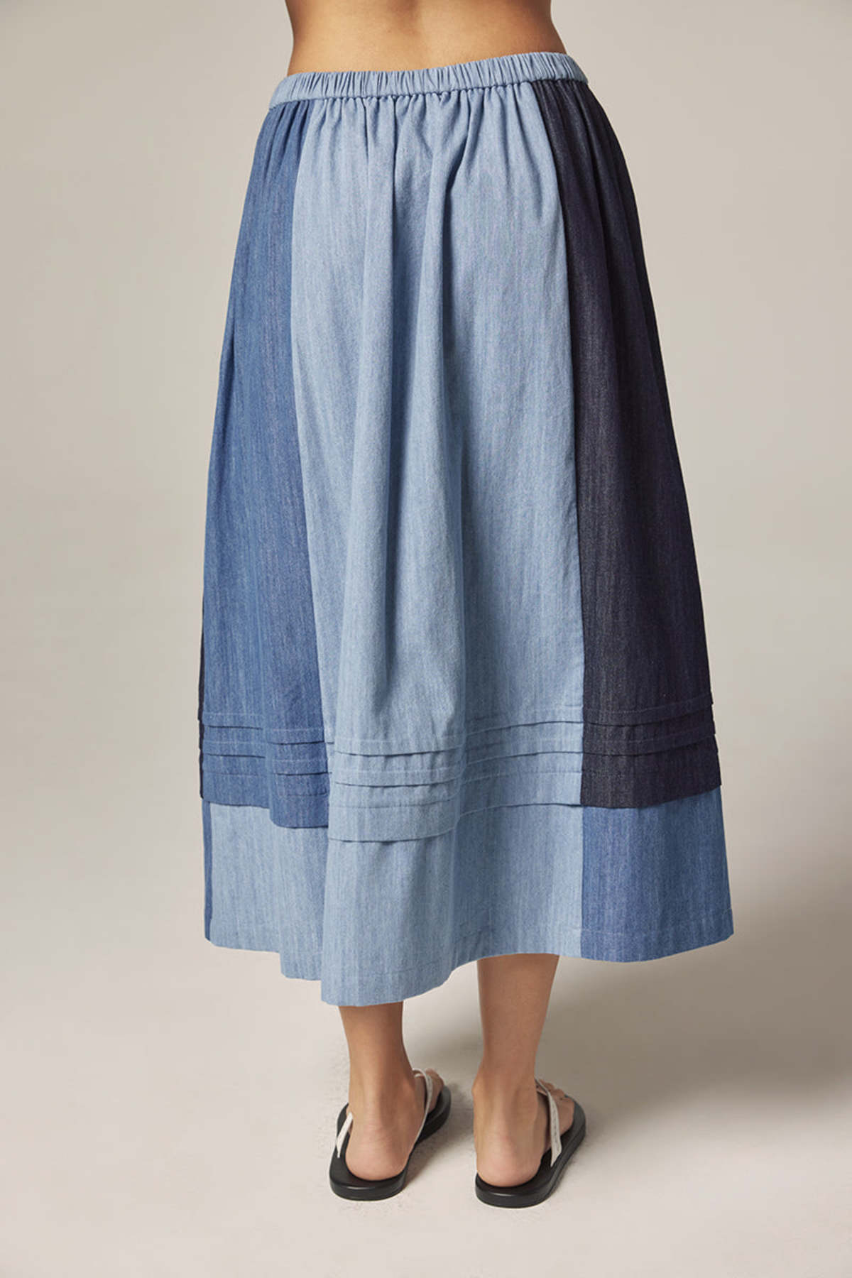 amente Contrast Midi Skirt - Denim Multi - Image 10 of 11