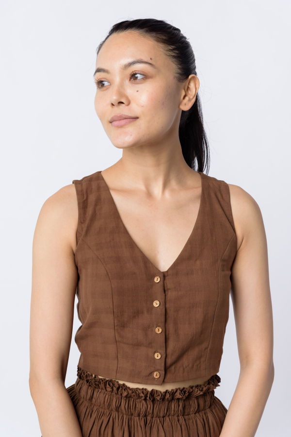 World Of Crow Blouse - Antique Brown