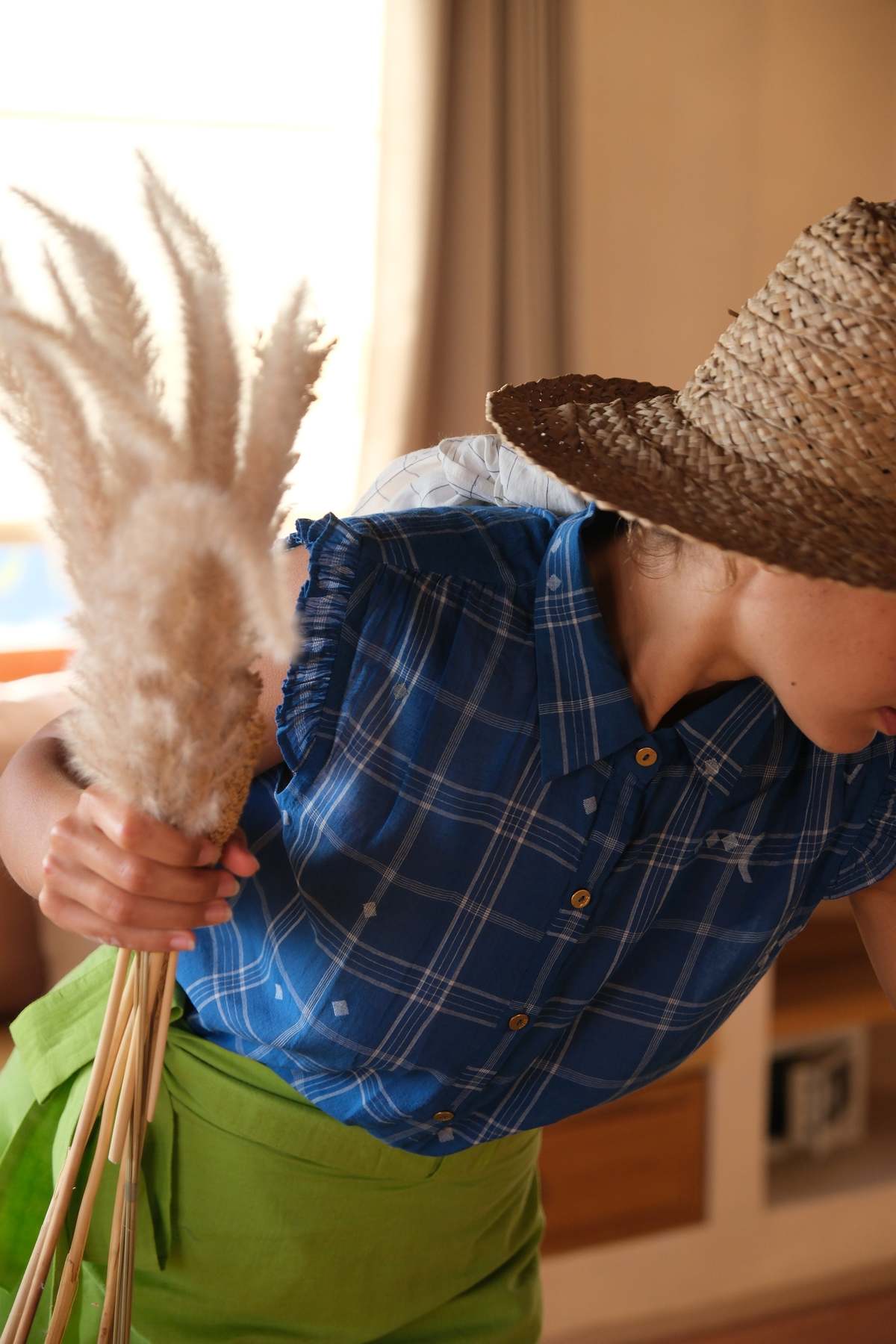 AL X CROW Mary Oliver Top - Indigo - Image 1 of 12