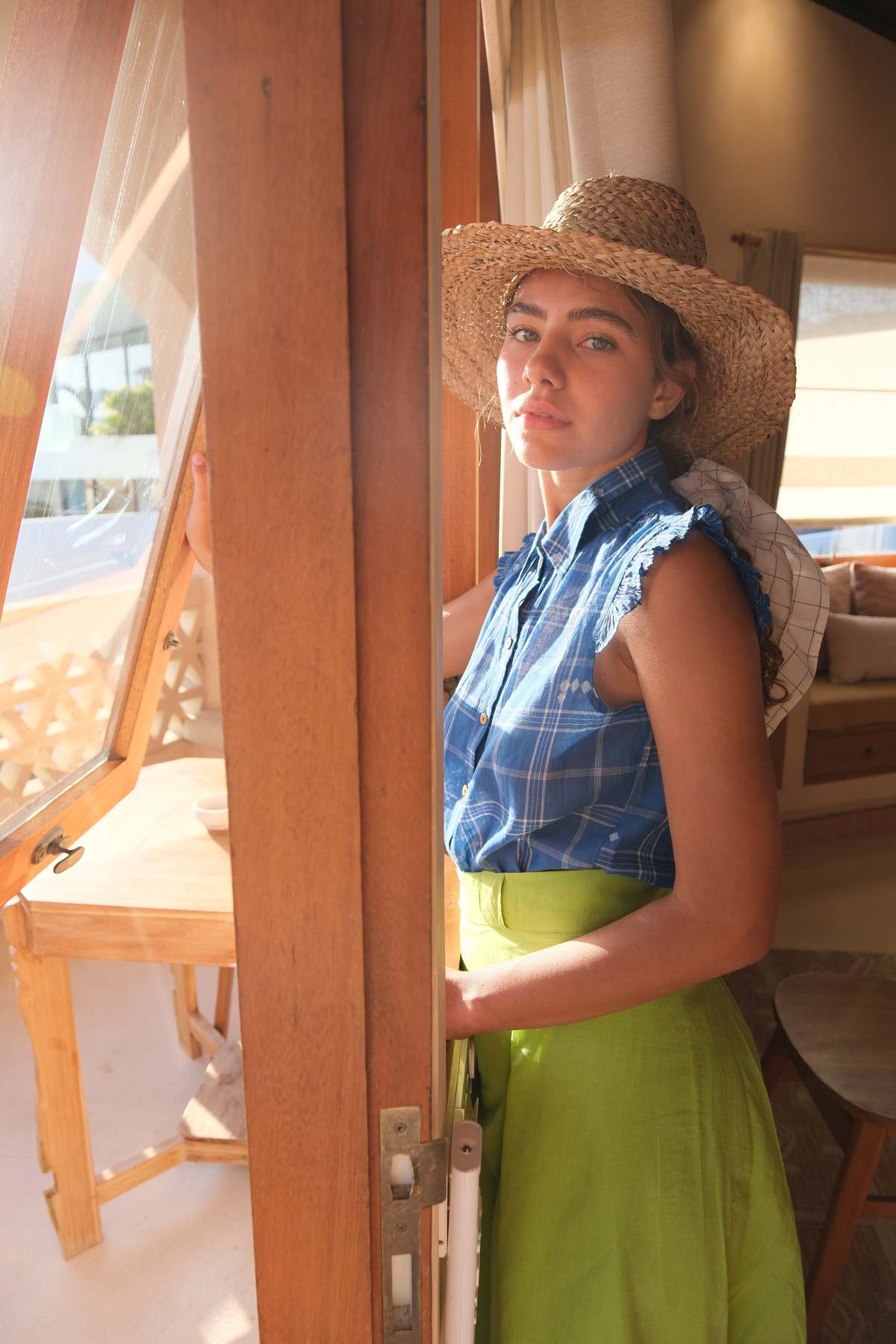 AL X CROW Mary Oliver Top - Indigo - Image 3 of 12