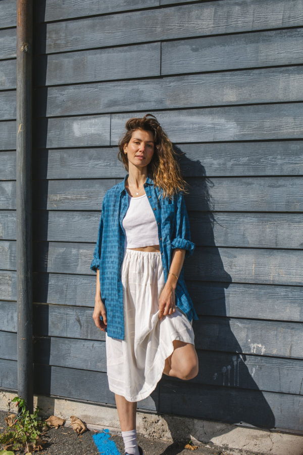 World of Crow Soho Overshirt - Blue & Black