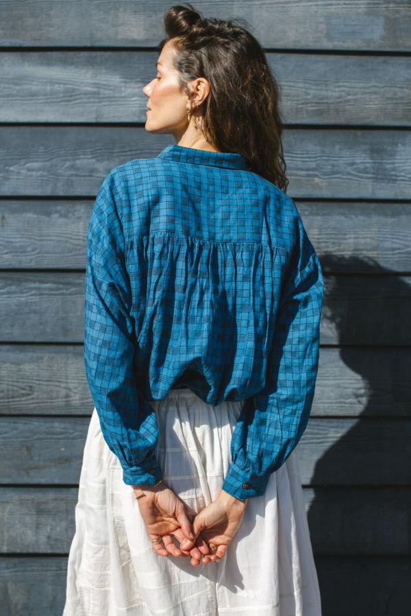 World of Crow Soho Overshirt - Blue & Black