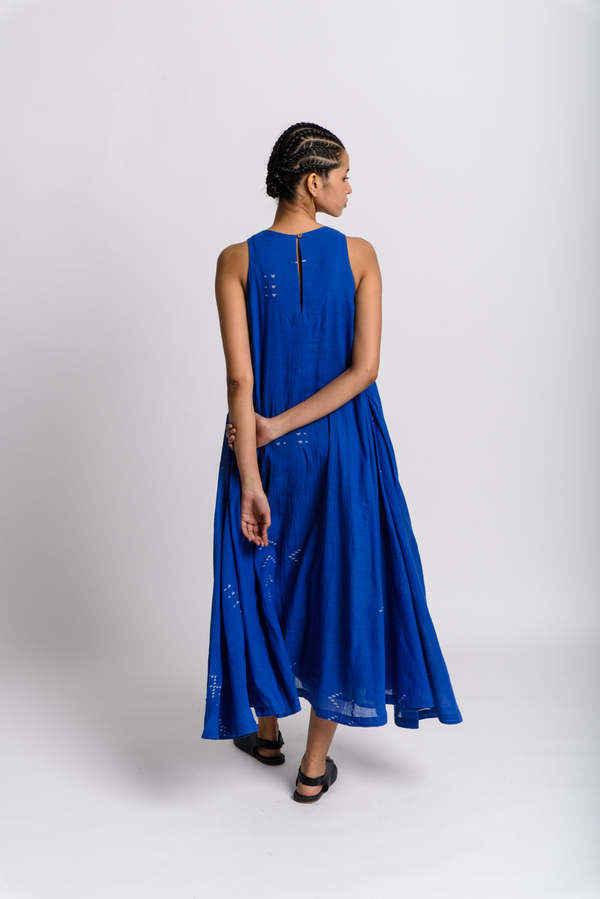 World of Crow Holiday Dress - Cobalt