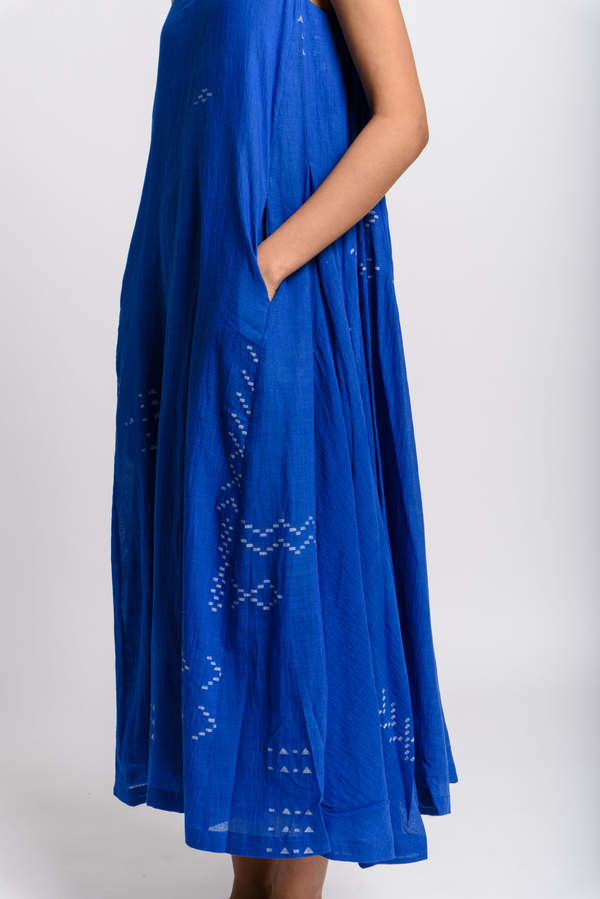 World of Crow Holiday Dress - Cobalt