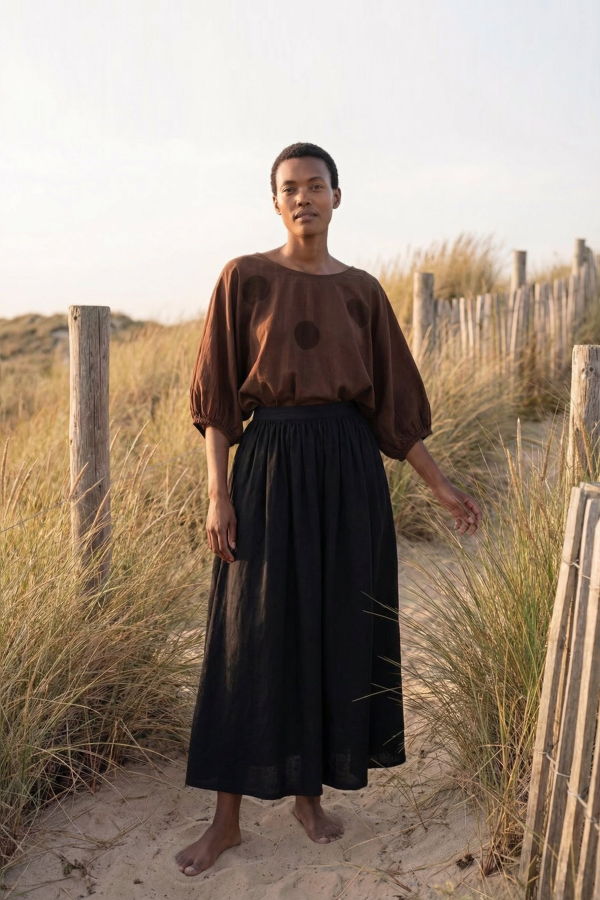 World of Crow Polka Balloon Top