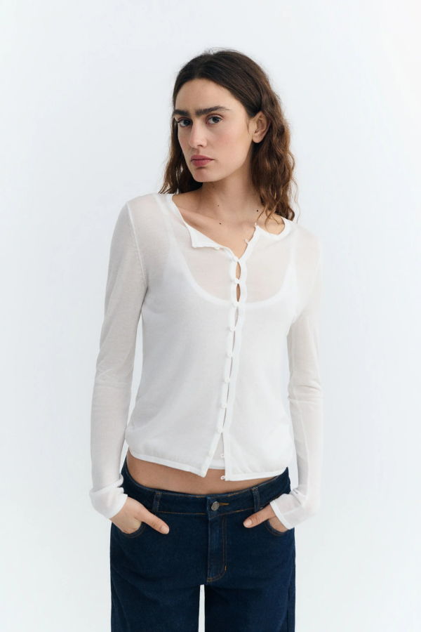 Thinking MU Manon Cardigan - White