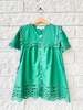 KIDS Sea NY Leila Eyelet Dress - Green - Thumbnail 1