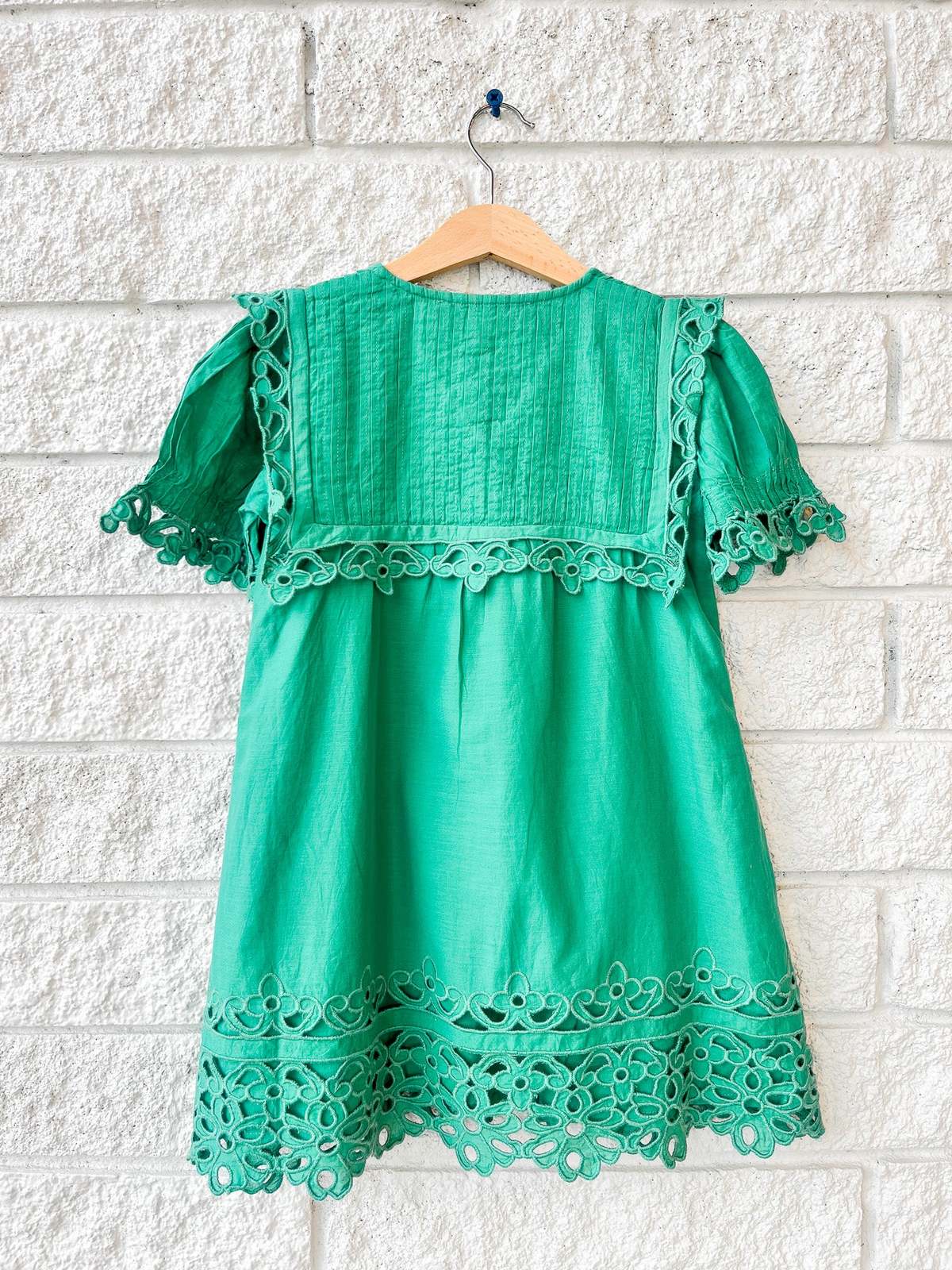 KIDS Sea NY Leila Eyelet Dress - Green - Image 2 of 4