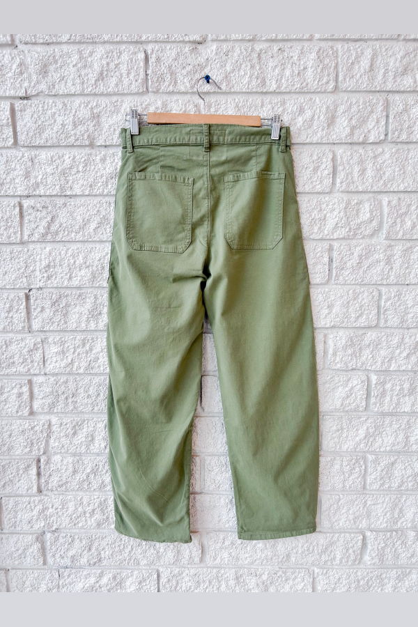 Frank & Eileen Twill Barrel Pant - Olive