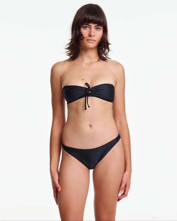 Yasmine Eslami Zoia Bandeau Bikini Top - Black Yasmine Eslami Zoia Bandeau Bikini Top - Black