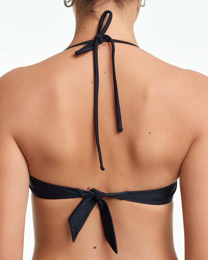 Yasmine Eslami Zoia Bandeau Bikini Top - Black