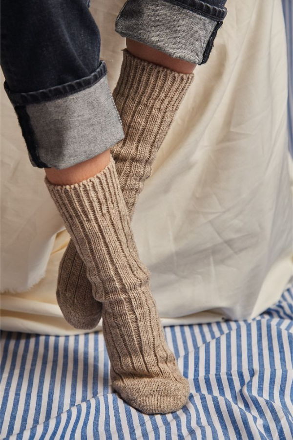 L'ENVERS Berthe Wool Socks - Beige