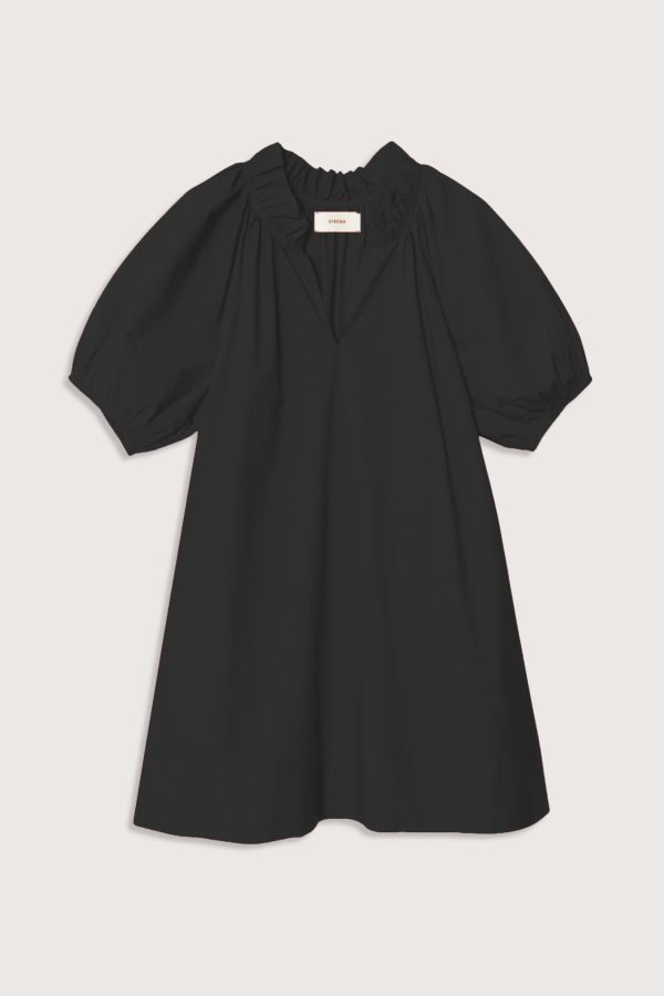 Xirena Carleigh Ruffle Neck Dress - Black