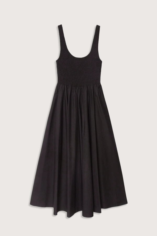 womens black leather dress belt The Gauze Smock Dress main image 0