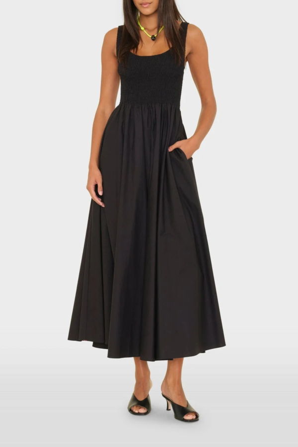 Xirena Florence Tank Smock Dress - Black