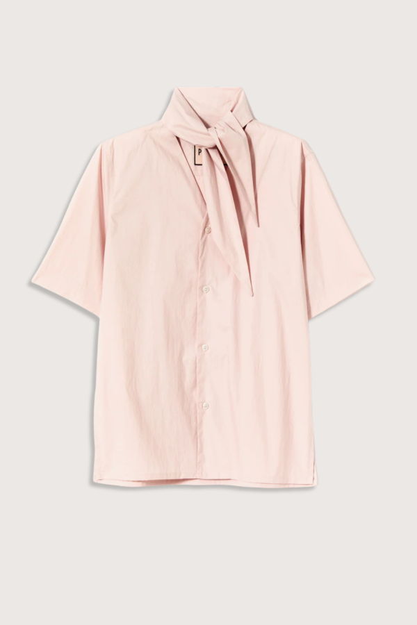 Plan C Parachute Short Sleeve With Tie Top - Baby Pink