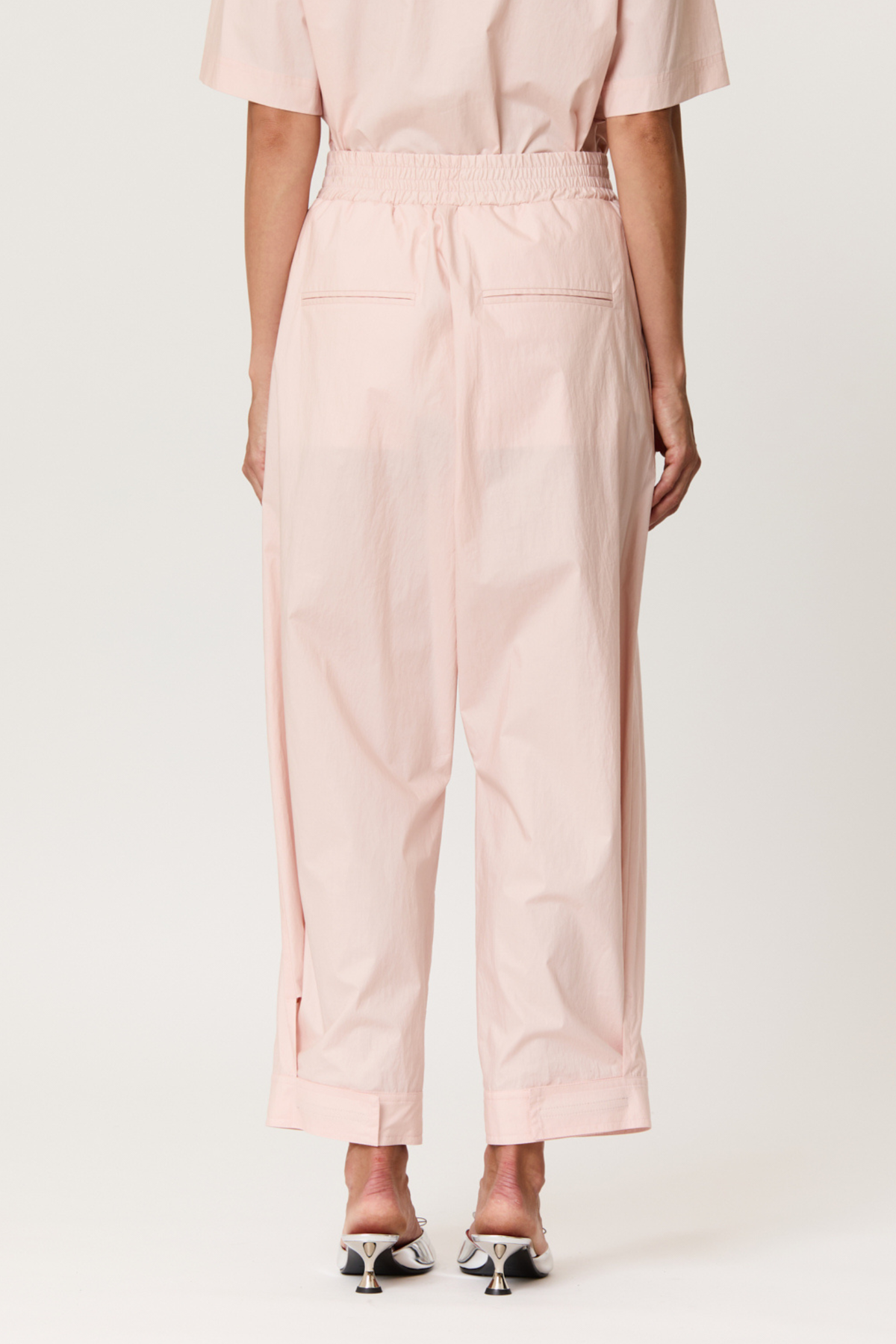 Plan C Parachute Trouser With Side Detail Pants - Baby Pink - Image 4 of 4