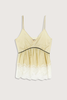 Plan C Striped Cami With Lace Cami - Egg White/Black - Thumbnail 1