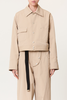 Plan C Tech Twill Crop Jacket - Sand - Thumbnail 2