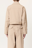 Plan C Tech Twill Crop Jacket - Sand - Thumbnail 4