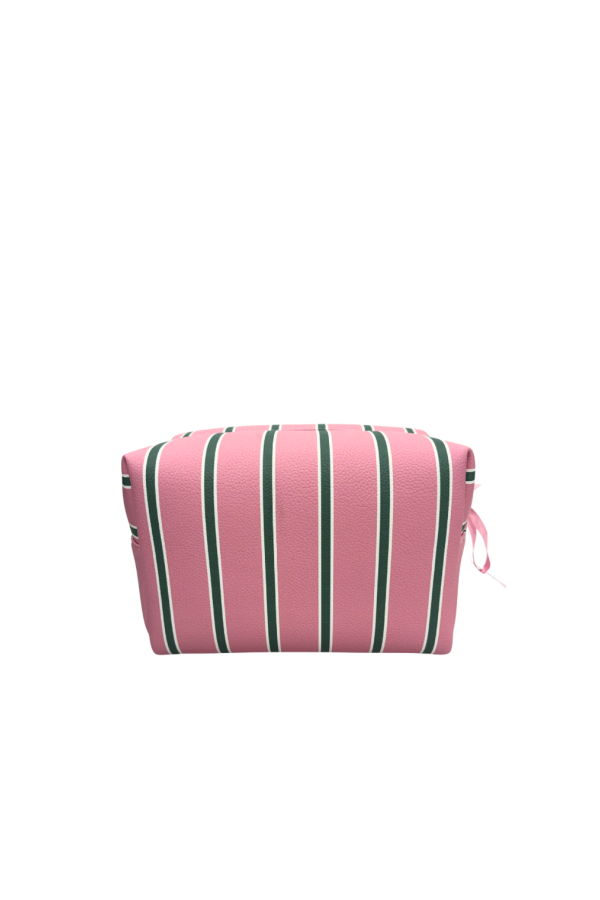 Katie Kime Classic Accessory Bag - Pink/ Green