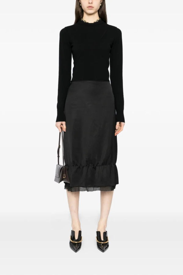 Totême Layered Satin Skirt