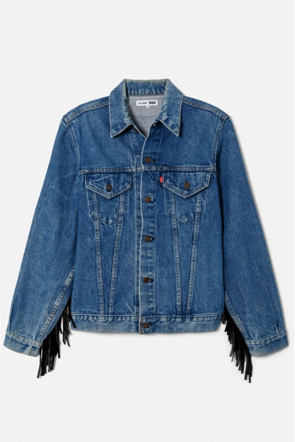 RE/DONE Levi's Fringe Trucker Jacket - Indigo