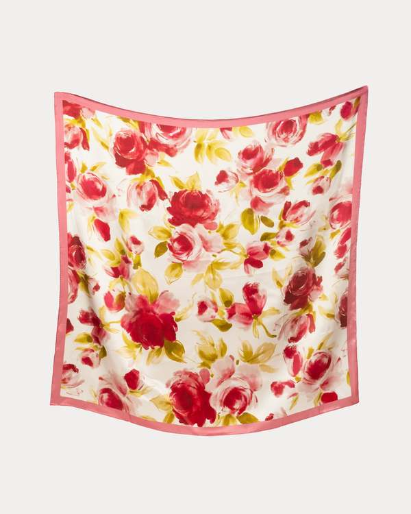 Frances Valentine Silk Scarf - Oyster/Multi