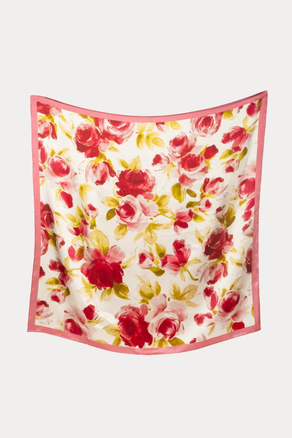 Frances Valentine Silk Scarf - Oyster/Multi