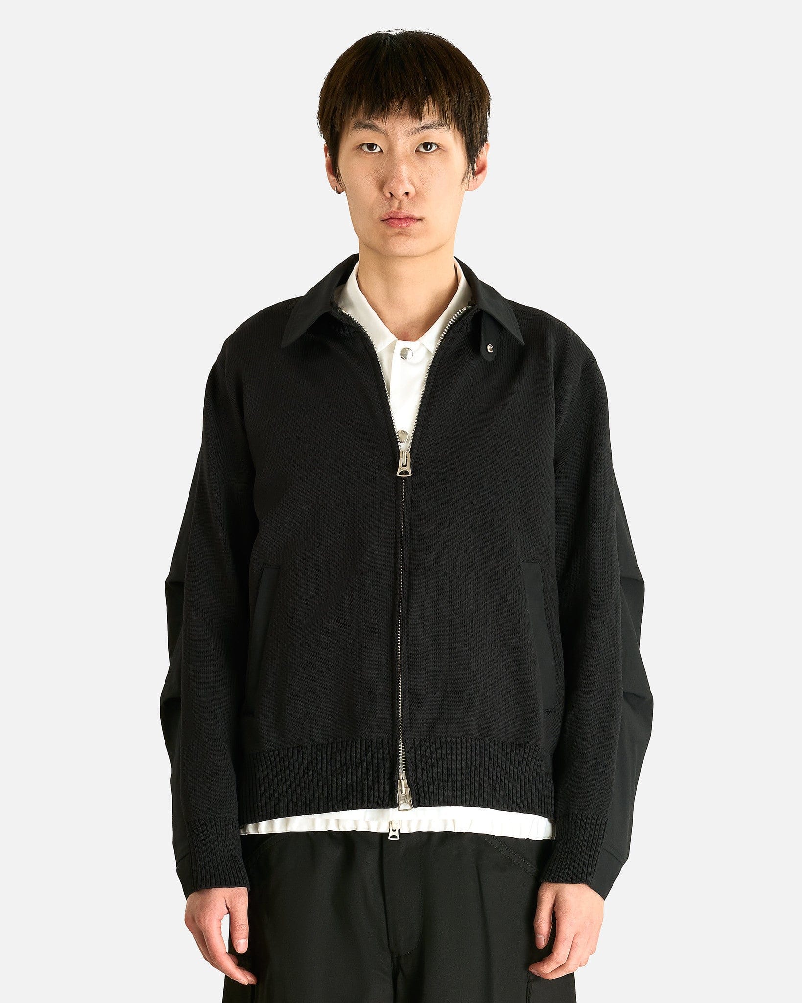 sacai Weathercloth Knit Blouson Jacket | Garmentory